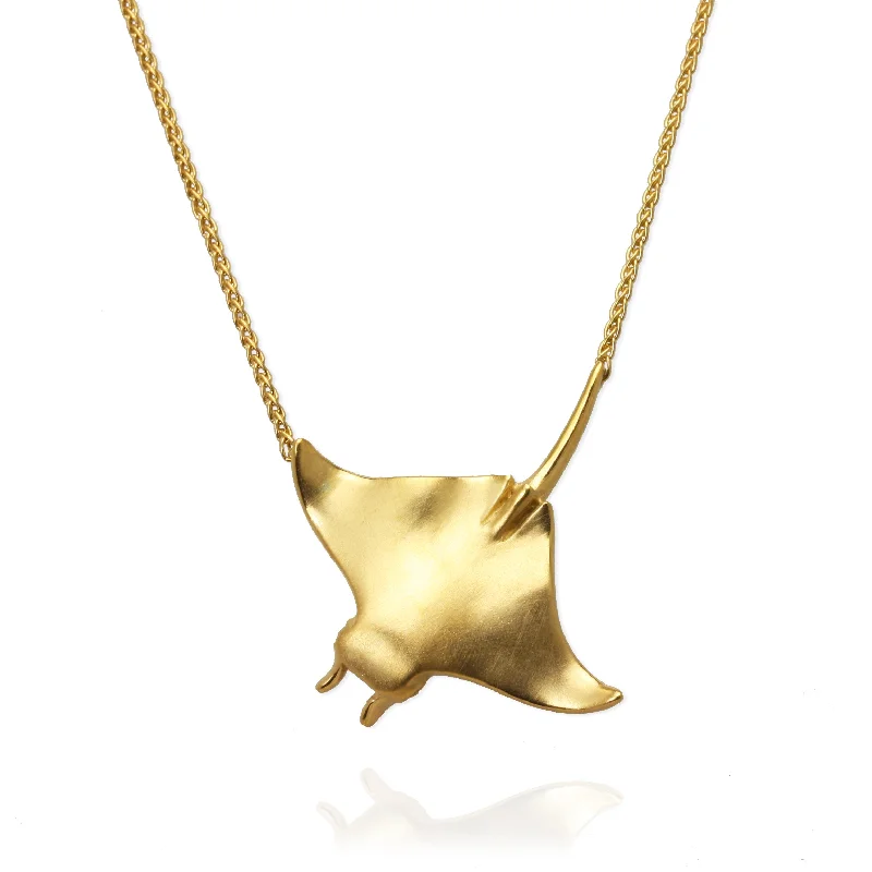 layered necklaces for women -Manta Ray Necklace