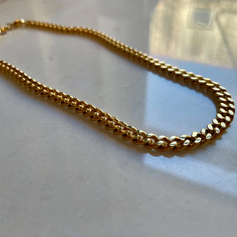 elegant necklaces for women -8mm Cuban Curb Chain