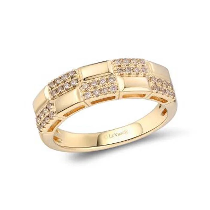 halo engagement rings -Le Vian Ring featuring Alternating Pattern Nude Diamonds in 14K Honey Gold