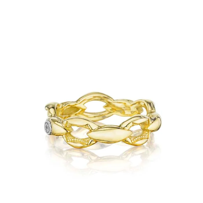 diamond wedding bands -Tacori Ivy Lane Ring in 18K Yellow Gold