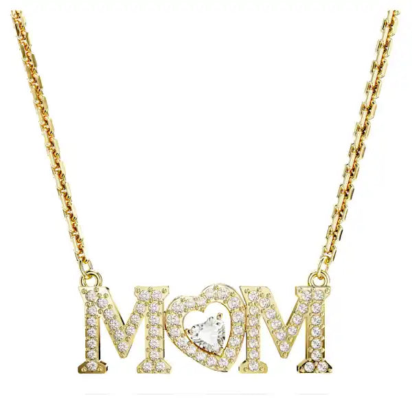 simple gold necklaces for women -Swarovski Mother’s Day necklace Heart, White, Gold-tone plated 5649933