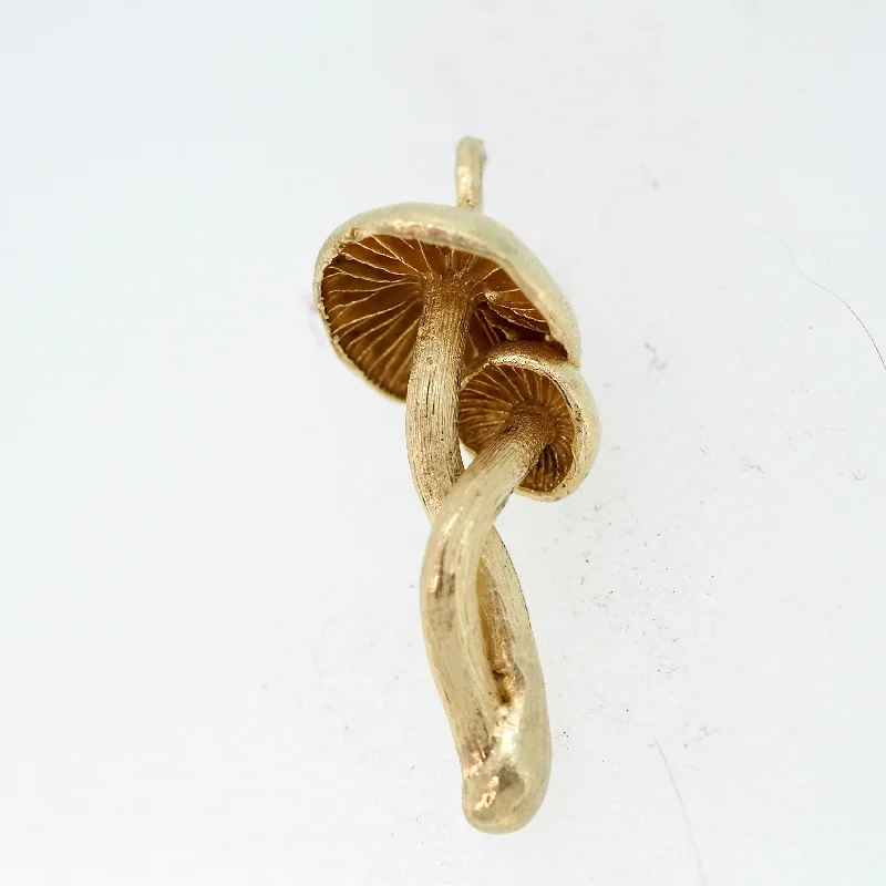 vintage crystal necklaces for women -Psilocybe cyanescenz mushroom necklace