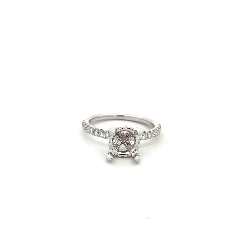 vintage wedding rings -Diamond Semi Mount Ring