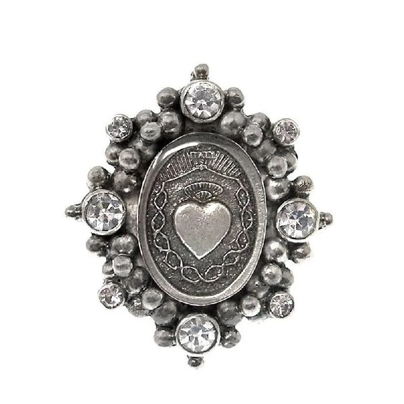 wedding ring bands -Sacred Heart Oval Ring