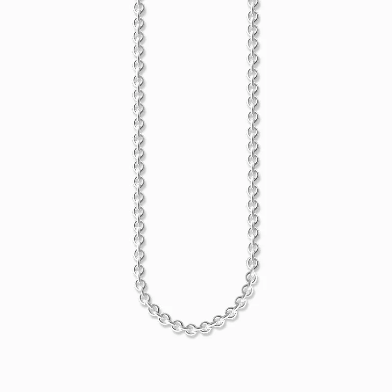 charm necklaces for women -Thomas Sabo Silver Anchor chain Thickness 3.00 mm (0.12 Inch) KE1111-001-12-L80