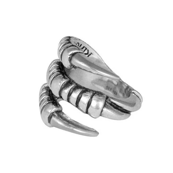 luxury promise rings -King Baby Small Raven Claw Ring in Sterling Silver