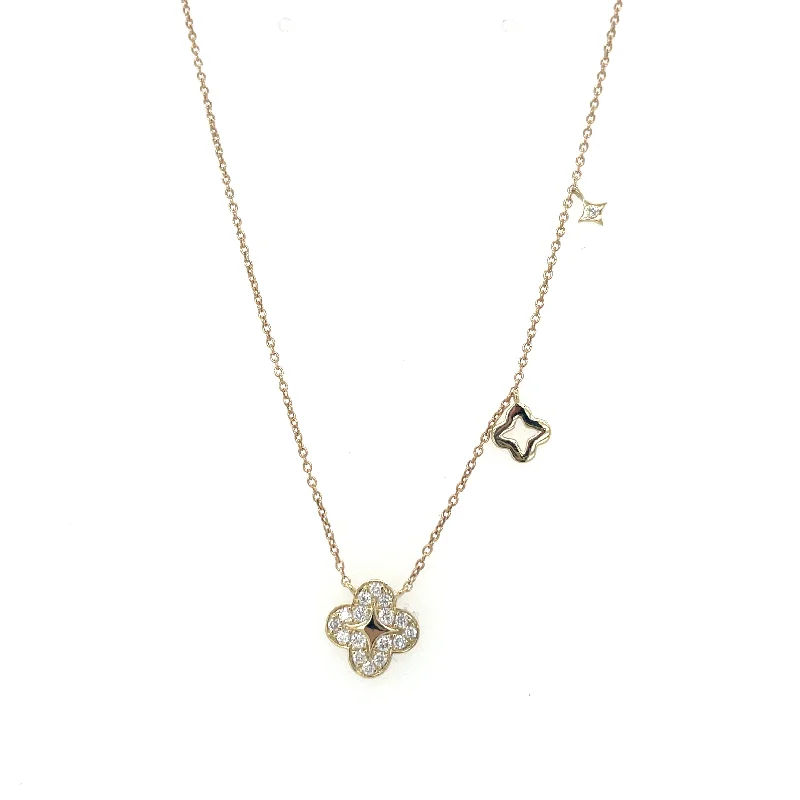 dainty gold necklaces for women -9ct Yellow Gold Stars of the Night Diamond Necklace