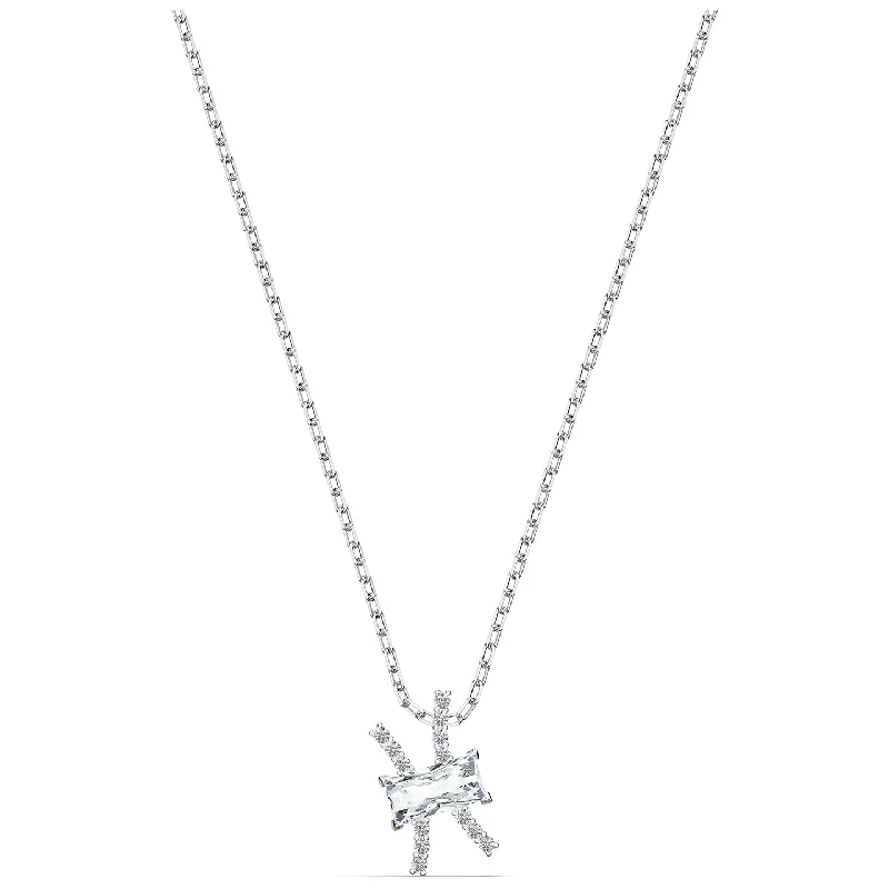 silver necklaces for women -Swarovski Zodiac II Pendant, Pisces, White, Mixed metal finish 5563896