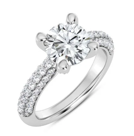 classic rings for women -Diamond Semi-Mount Ring