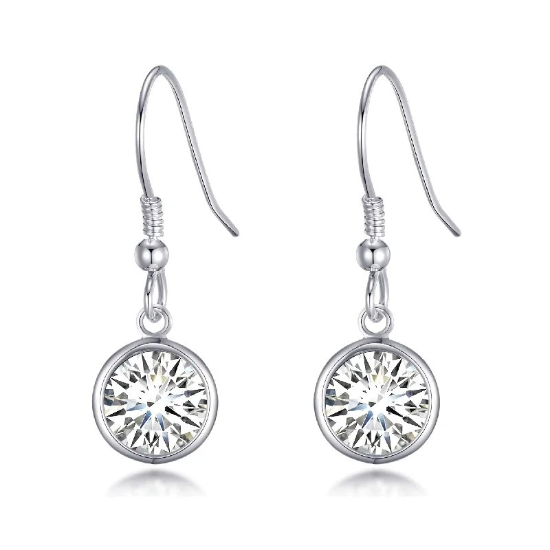 crystal drop earrings for women -Crystal Drop Earrings Created with Zircondia® Crystals