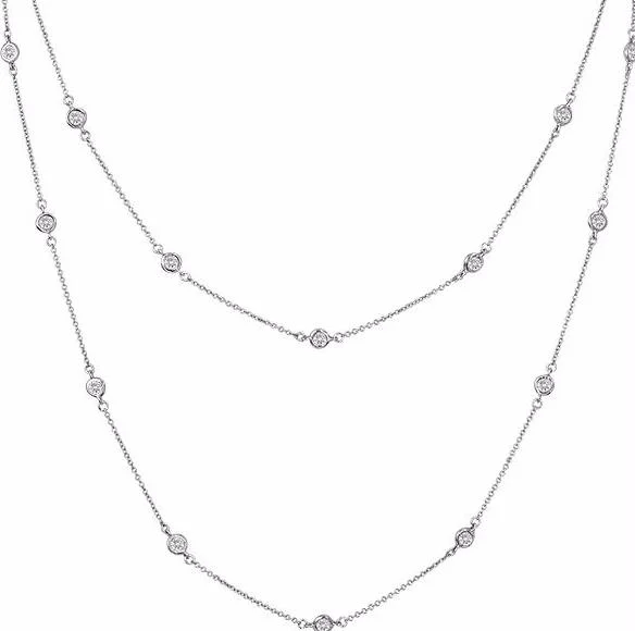 gold necklaces for women -Sterling Silver 54 Inch 6-in-1 Necklace