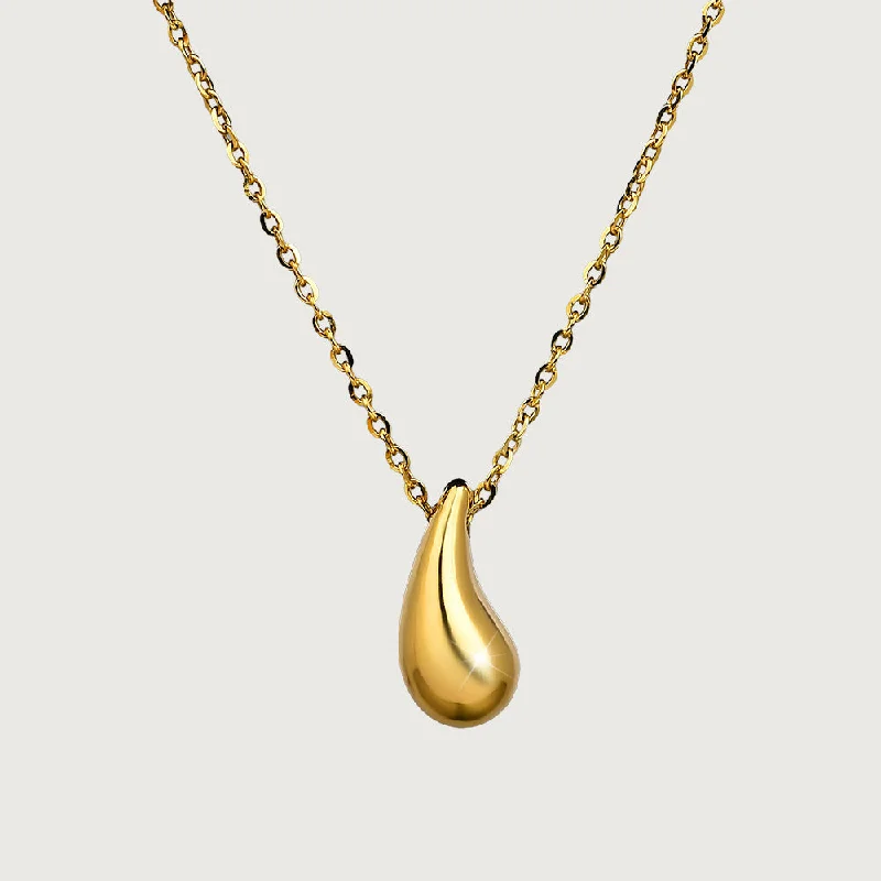 charm necklaces for women -Molto Drop Necklace in 9K Gold