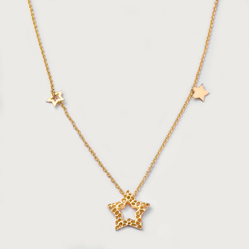 double chain necklaces for women -Allegro Star Station Necklace