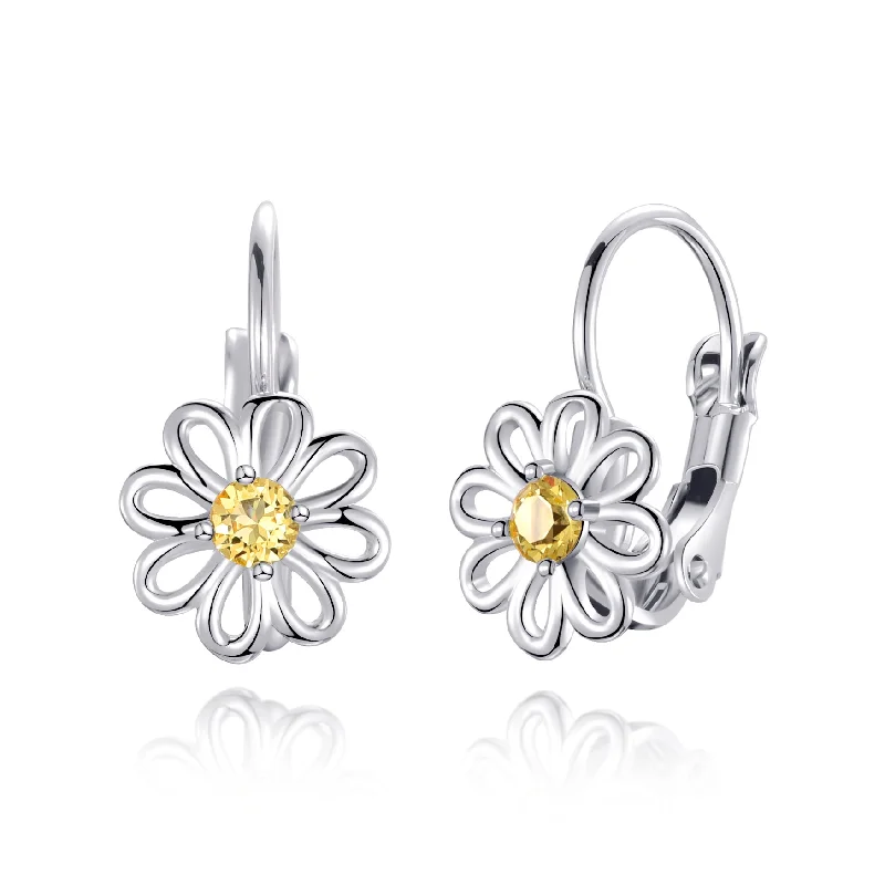 colorful earrings for women -Daisy Crystal Drop Earrings Created with Zircondia® Crystals