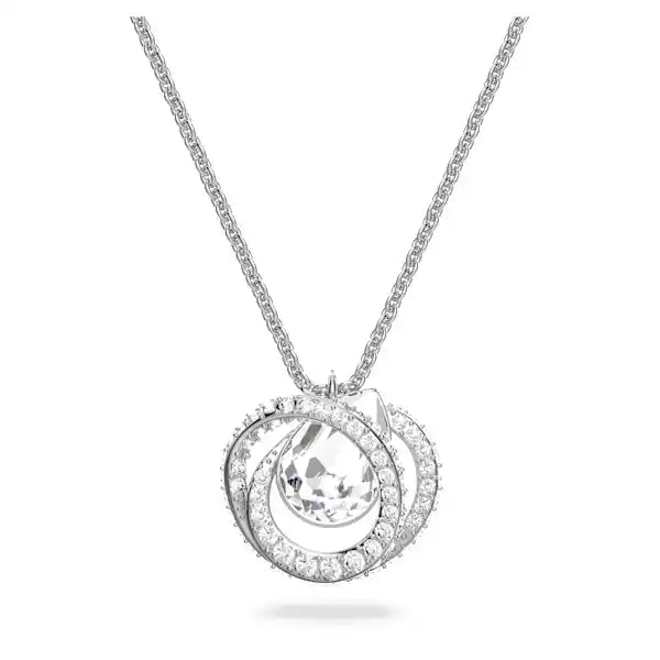 diamond necklaces for women -Swarovski Generation pendant White, Rhodium plated 5636512