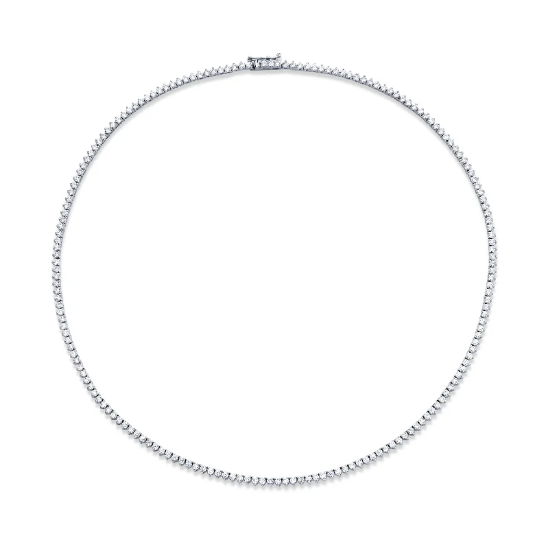 choker necklaces for women -5.15 Carat 18k White Gold Diamond Necklace