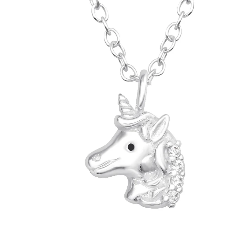 zodiac necklaces for women -Children’s Sterling Silver Horse Necklace.