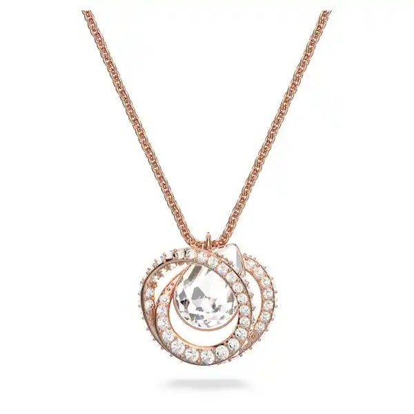 personalized necklaces for women -Swarovski Generation pendant White, Rose gold-tone plated 5636513