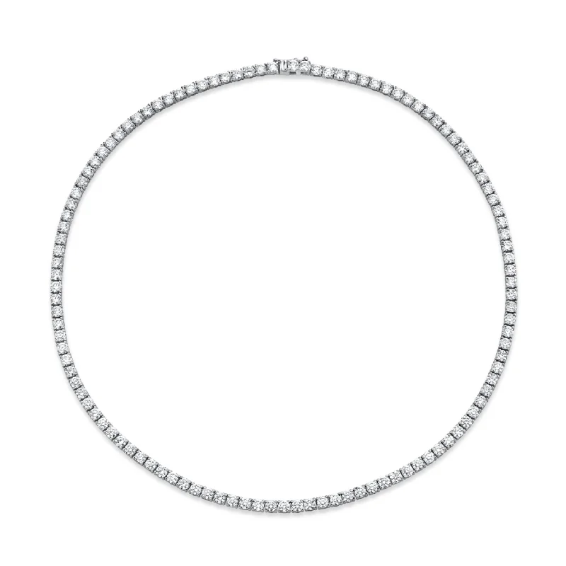 trendy necklaces for women -16.26 Carat 18k White Gold Diamond Necklace