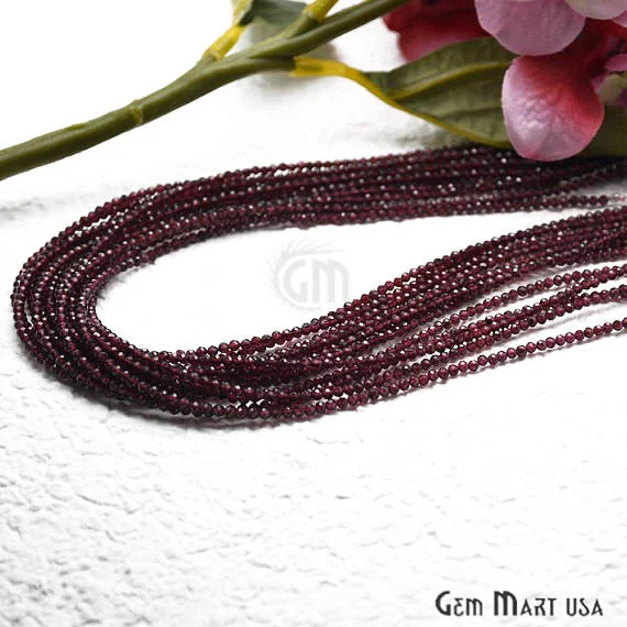 personalized necklaces for women -Garnet Bead Chain, Silver Plated Jewelry Making Necklace Chain