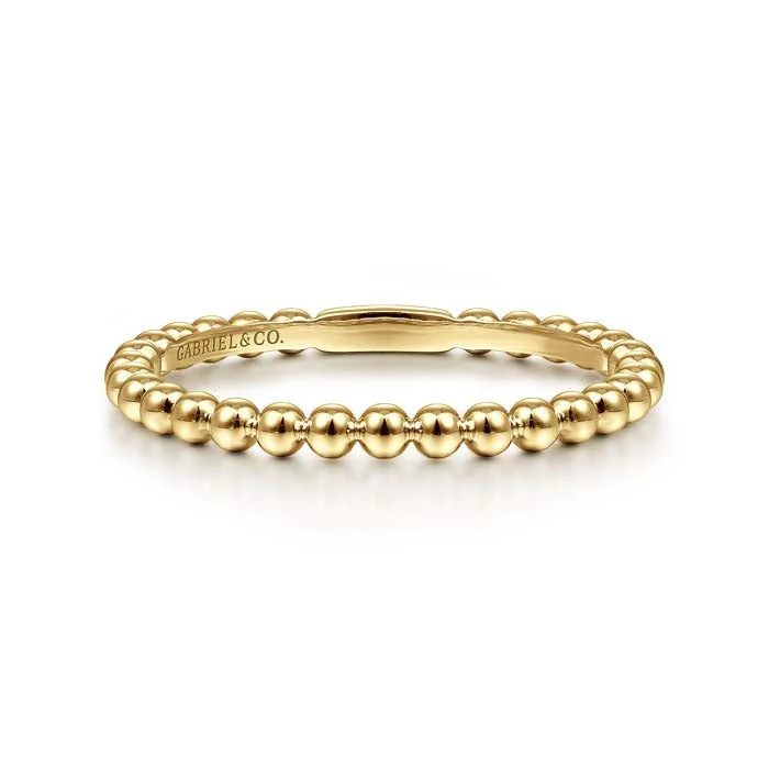 fashion gemstone rings -Gabriel & Co. Open Diamond Tipped Stackable Ring in 14K Yellow Gold