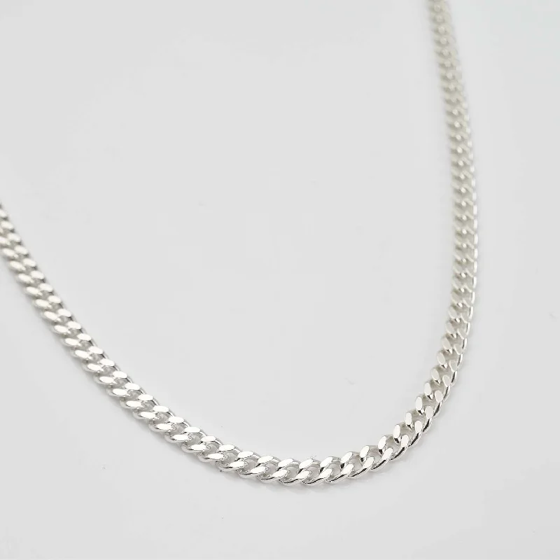 classic pearl necklaces for women -Diamond Cut Panza Curb Chain