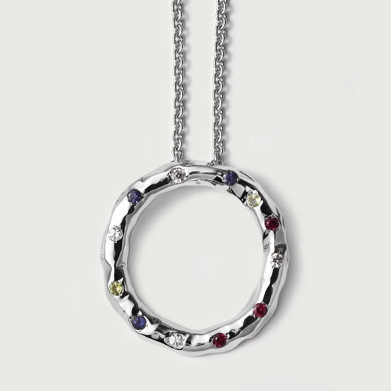 modern gemstone necklaces for women -Candy Eternity Necklace