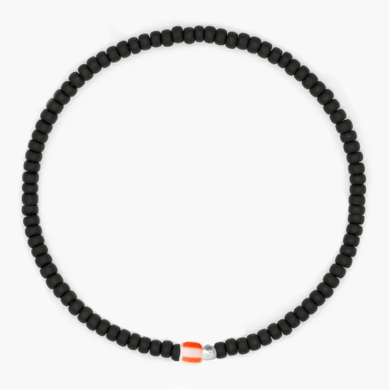 infinity bracelets for women -2mm Beads Dandy Bracelet (Matte Black/Red)