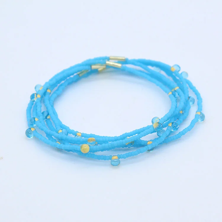 stackable bangles for women -Candy Bracelets / Set of 6 / Turquoise