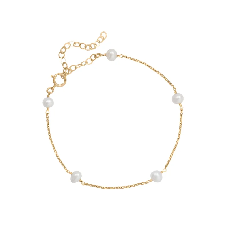 flower bangles for women -Modern Pearl Bracelet