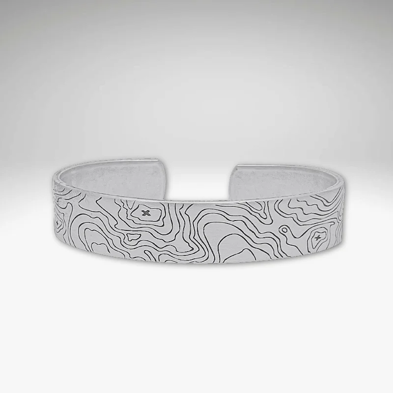 fashion bangles for women -Topo Cuff Bracelet - Mountain cuff for men and women - Grand Tetons