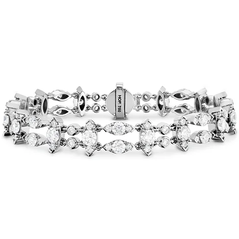 engraved bracelets for women -Hearts On Fire Whimsical Double Row Diamond Bracelet