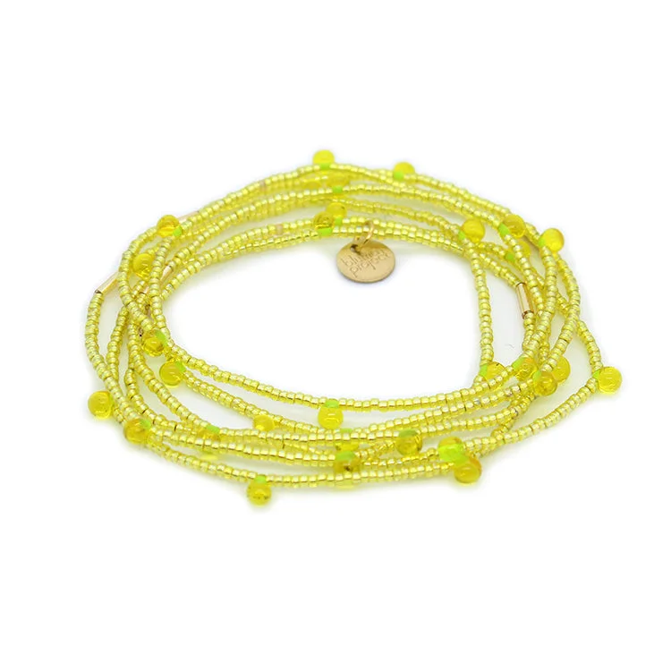 colorful bangles for women -Candy Bracelets / Set of 6 / Lime