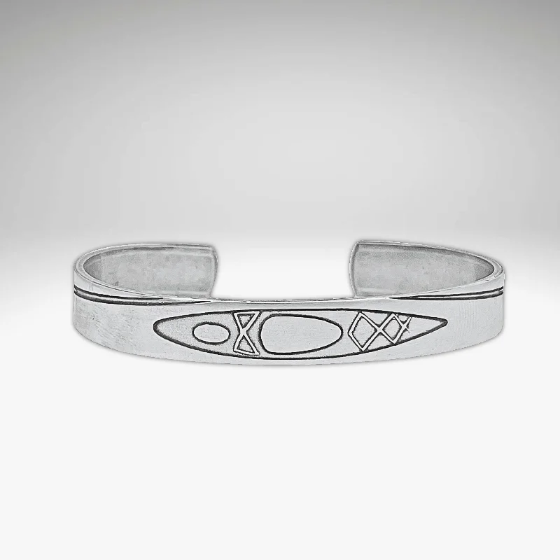 trendy bangles for women -River Run Kayak Cuff Bracelet