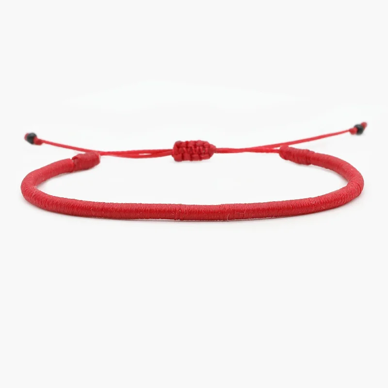 simple bangles for women -Braided Cape Town Bracelet (Red)