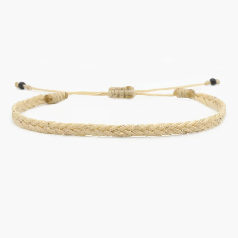 simple bangles for women -Adjustable Mini Braided Bracelet (Nude)