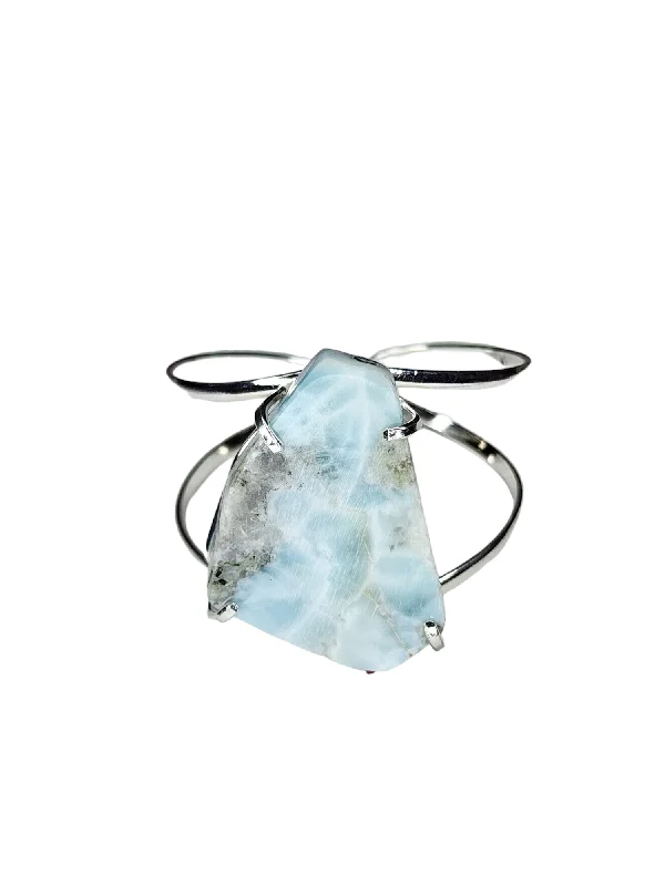 wedding bracelets for women -The Lena Larimar Cuff Bracelet Collection