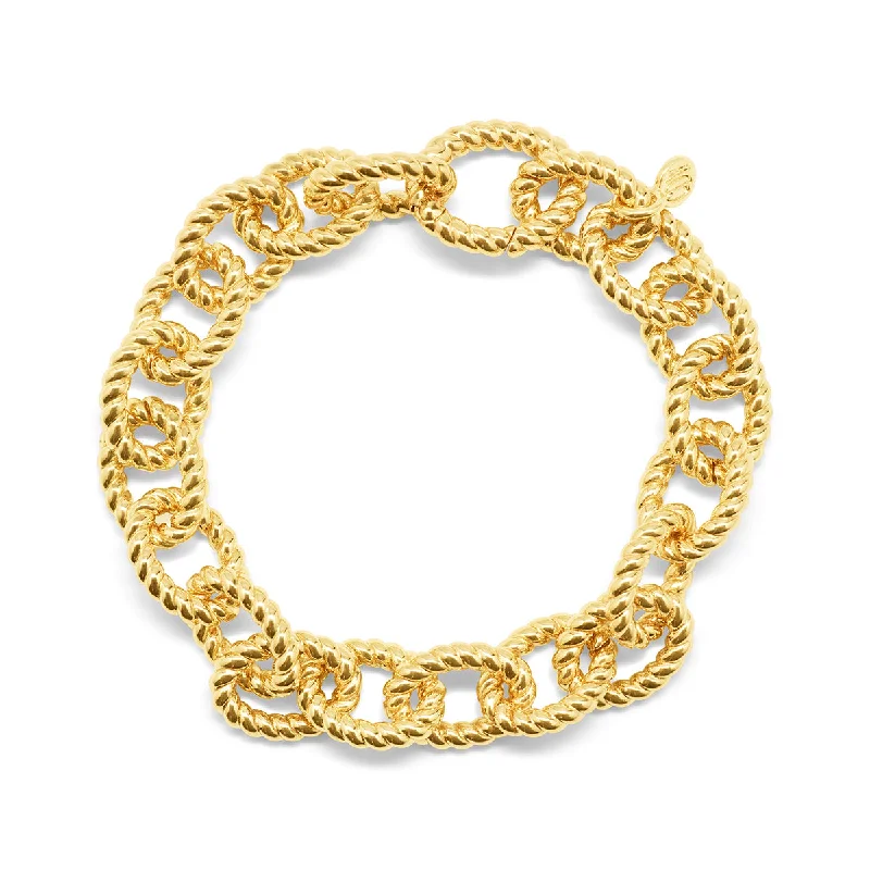 custom bangles for women -Victoria Small Chain Bracelet, 8" - Gold