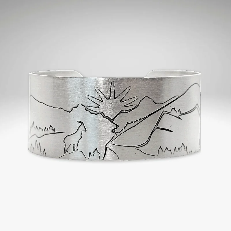 adjustable bracelets for women -Going to the Sun Road Cuff Bracelet