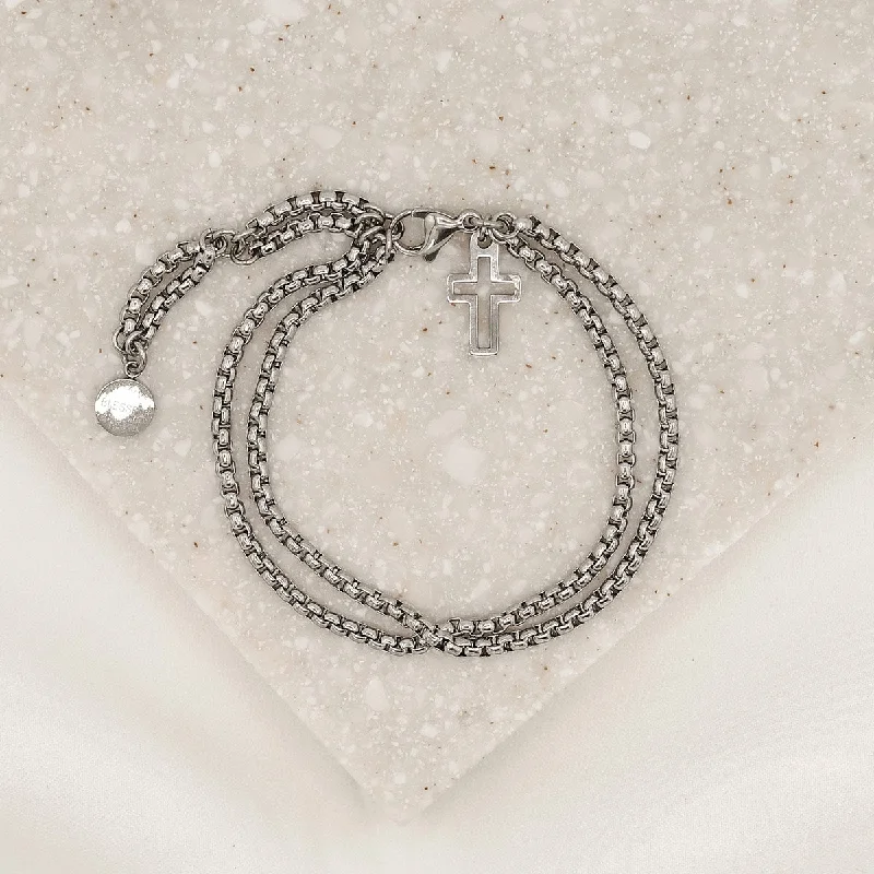 diamond tennis bracelets -Filled by Faith Chain Bracelet