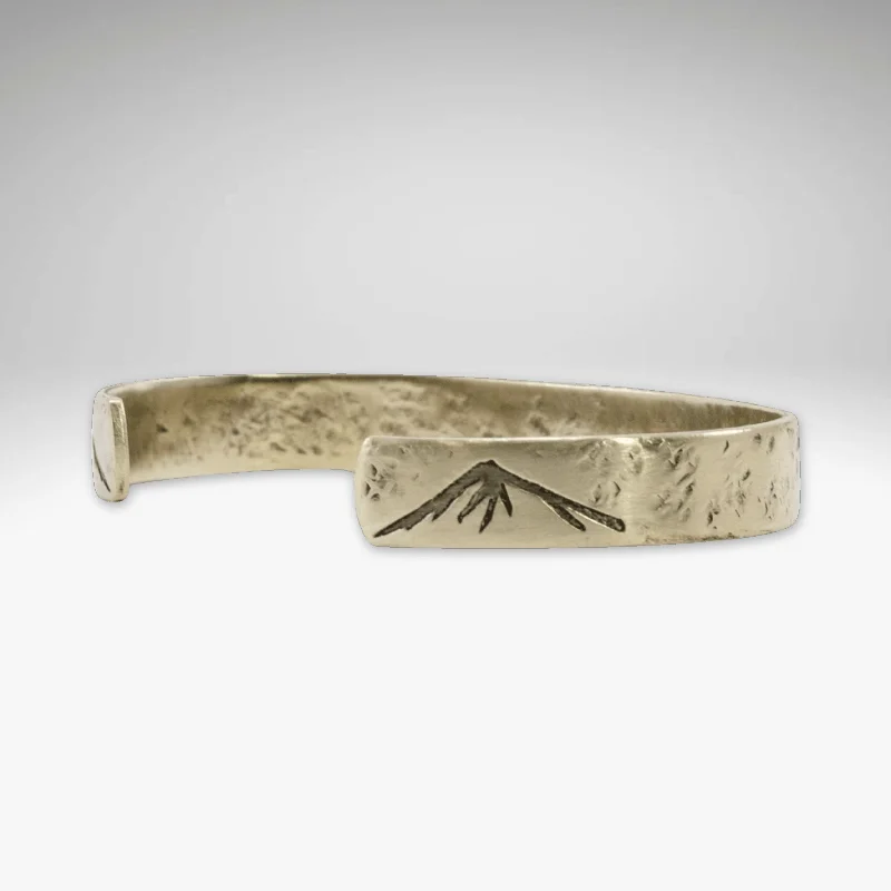 engraved bracelets for women -Mountain Peaks Cuff Bracelet