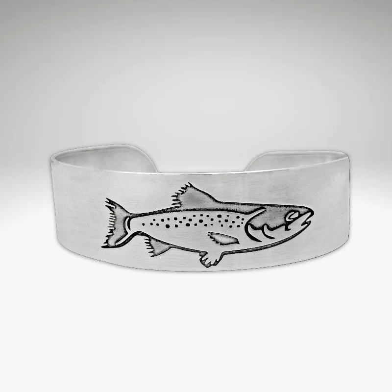 fashion charm bracelets -Steelhead Cuff Bracelet