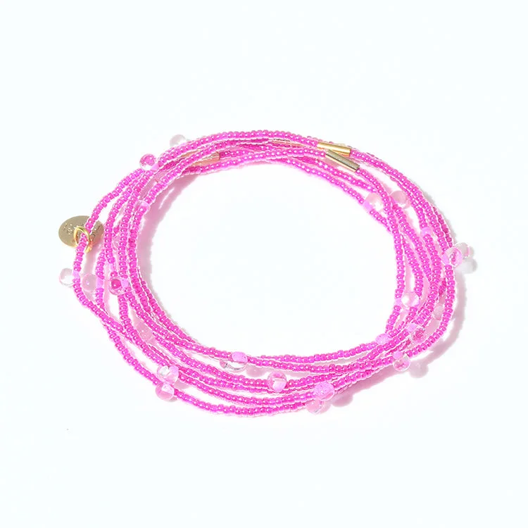 luxury bangles for women -Candy Bracelets / Set of 6 / Magenta