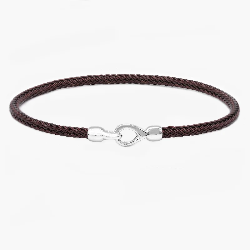 layered bracelets for women -Sailing Cable "Plata" Bracelet (Coffee)