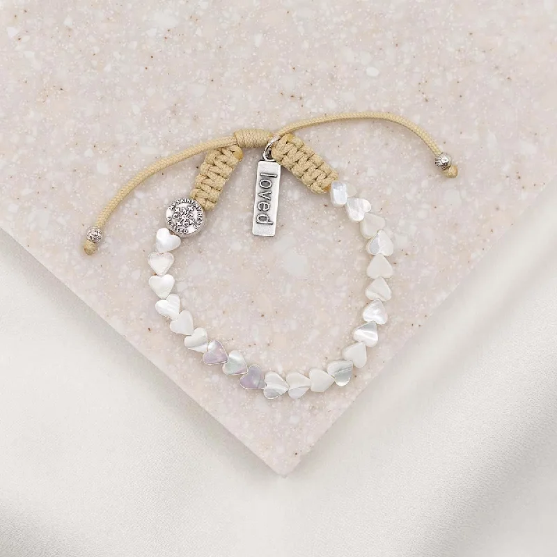 pearl bangles for women -Belonging Heart Upon Heart Bracelet