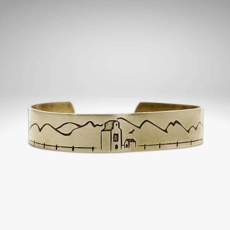 bangles for wedding -Grain Elevator On the Front Cuff Bracelet