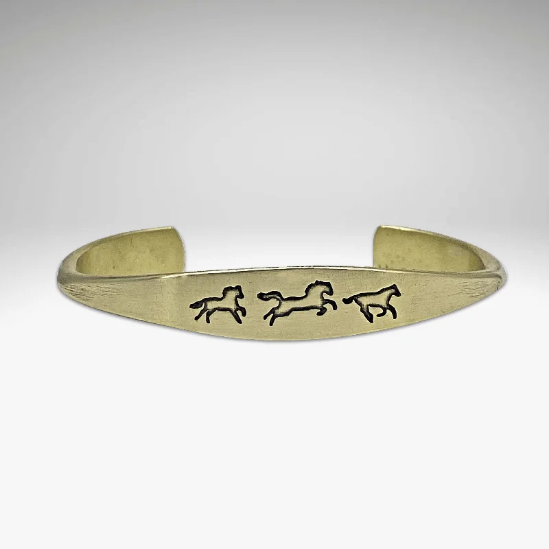 statement bangles for women -Wild Horses Cuff Bracelet