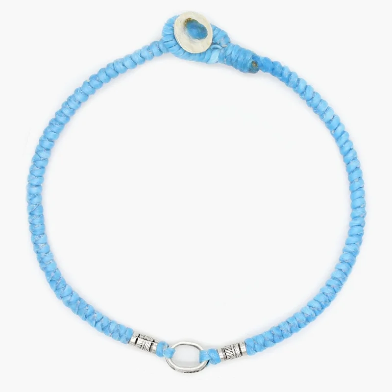 boho bracelets for women -Braided "Asri" Bracelet (Santorini Blue)