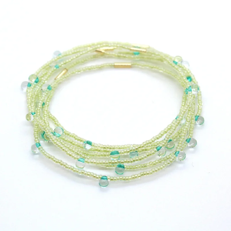 leather bracelets for women -Candy Bracelets / Set of 6 / Mint Green