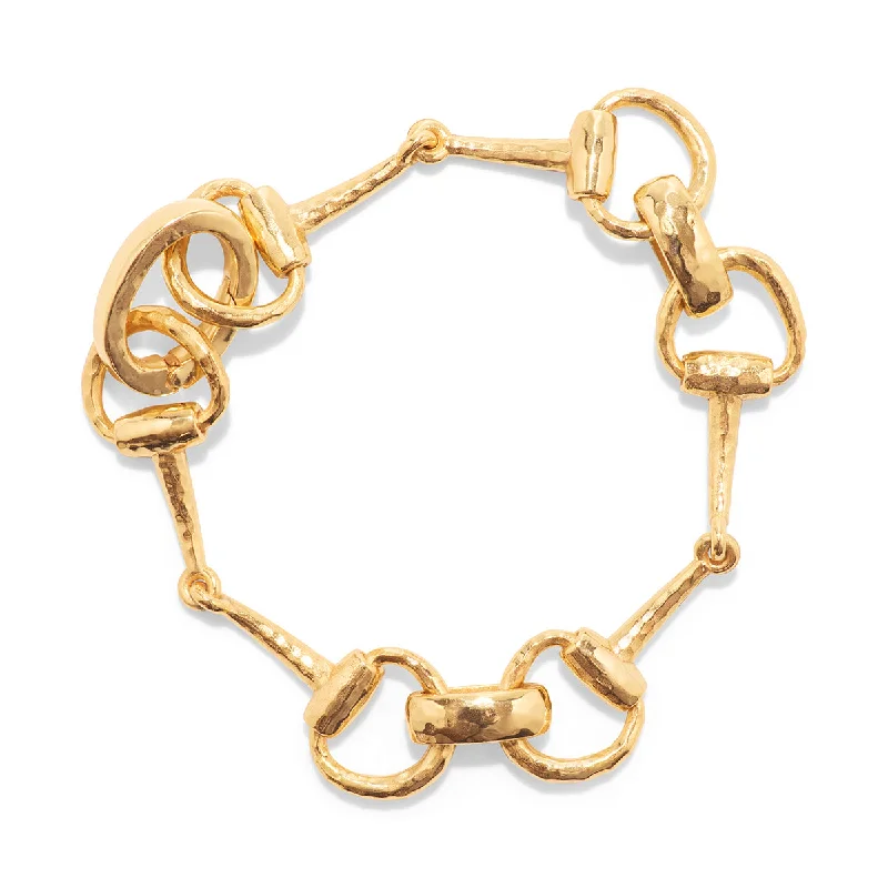 infinity bracelets for women -Equestrian Snaffle Bit Bracelet, 8" - Gold